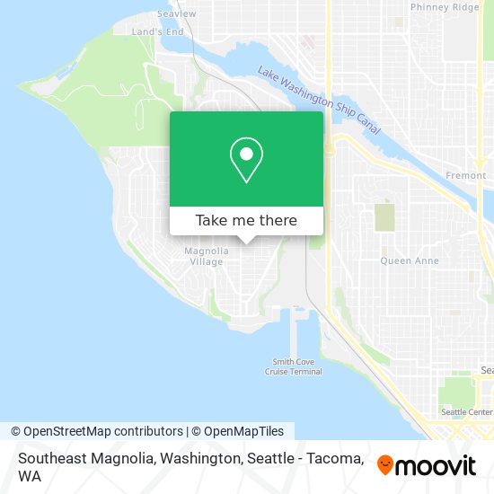 Southeast Magnolia, Washington map