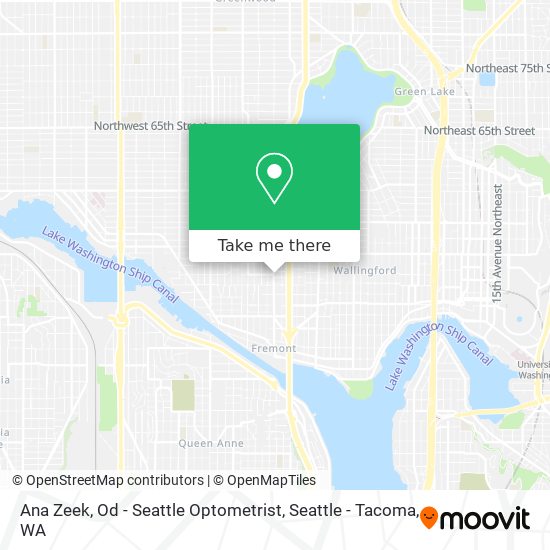 Ana Zeek, Od - Seattle Optometrist map