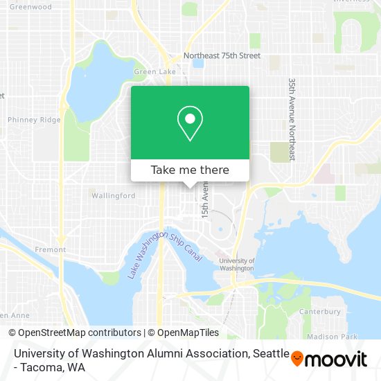 University of Washington Alumni Association map