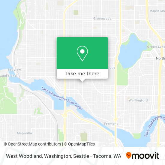 Mapa de West Woodland, Washington