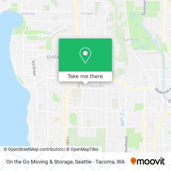On the Go Moving & Storage map