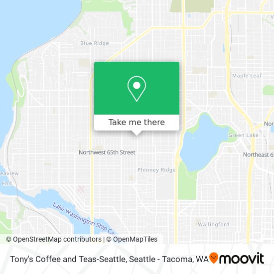 Tony's Coffee and Teas-Seattle map