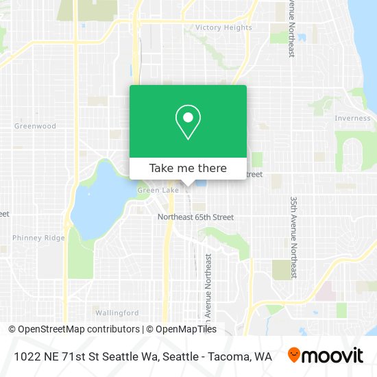 1022 NE 71st St Seattle Wa map