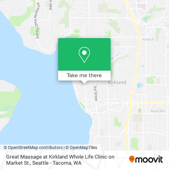 Great Massage at Kirkland Whole Life Clinic on Market St. map