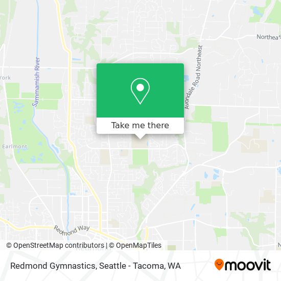 Redmond Gymnastics map