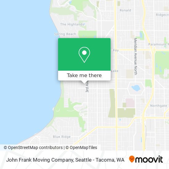 John Frank Moving Company map