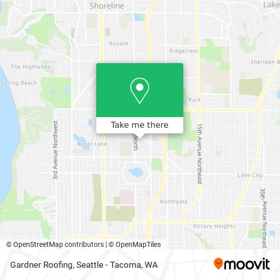 Gardner Roofing map