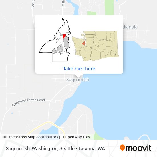 Suquamish, Washington map