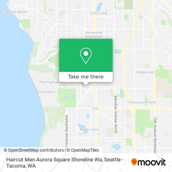 Mapa de Haircut Men Aurora Square Shoreline Wa