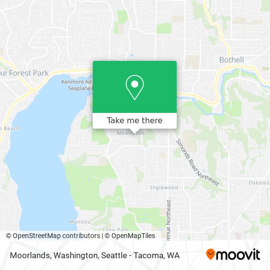 Moorlands, Washington map