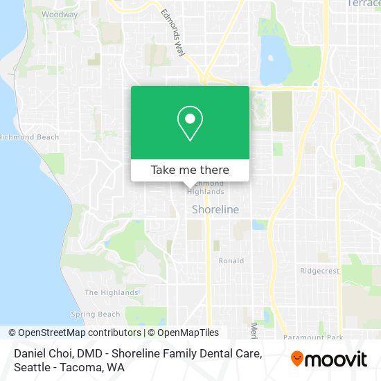 Mapa de Daniel Choi, DMD - Shoreline Family Dental Care