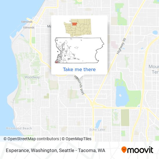 Esperance, Washington map