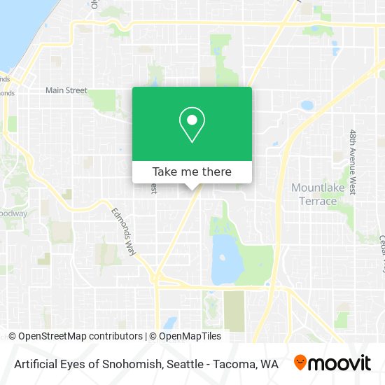 Artificial Eyes of Snohomish map