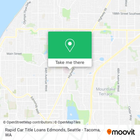 Rapid Car Title Loans Edmonds map