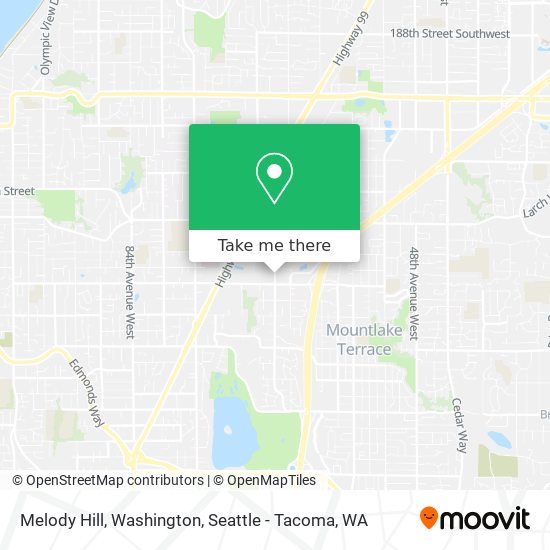 Melody Hill, Washington map