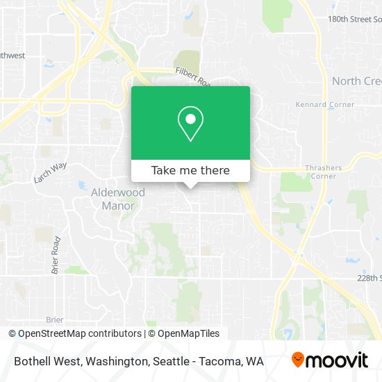 Bothell West, Washington map