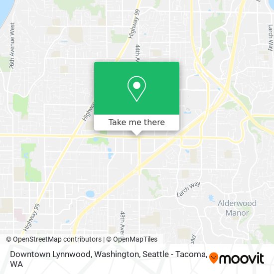 Mapa de Downtown Lynnwood, Washington