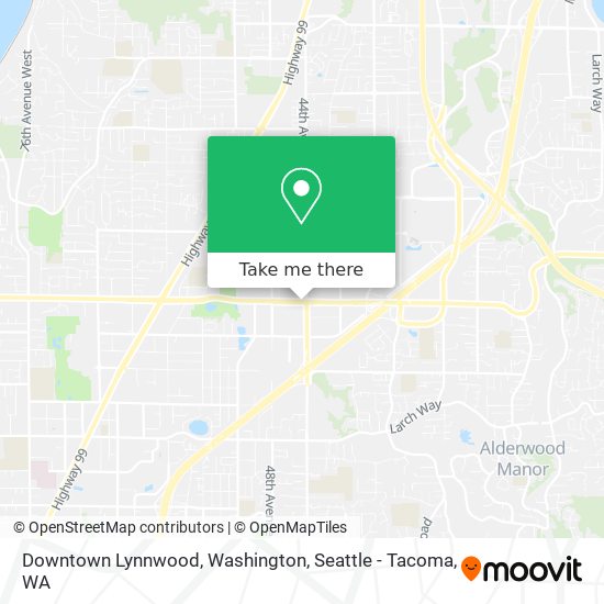 Downtown Lynnwood, Washington map