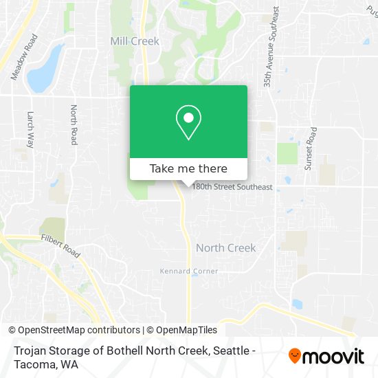 Trojan Storage of Bothell North Creek map