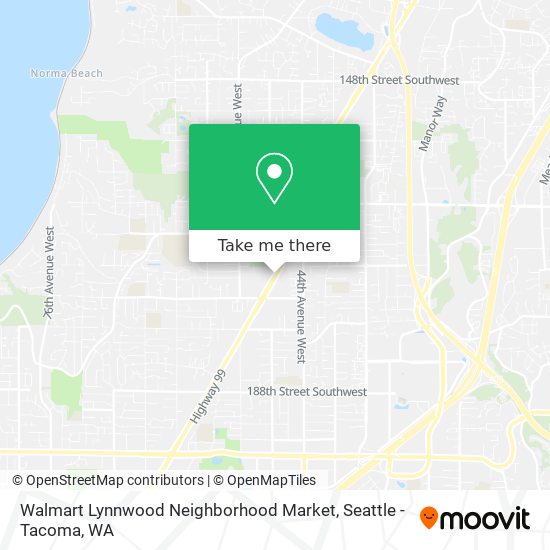 Mapa de Walmart Lynnwood Neighborhood Market