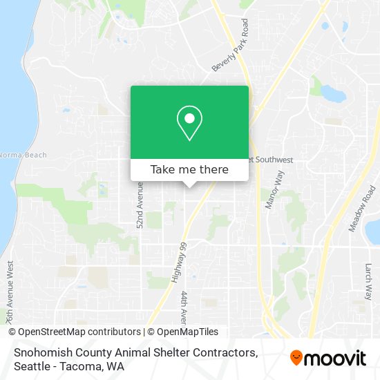 Snohomish County Animal Shelter Contractors map