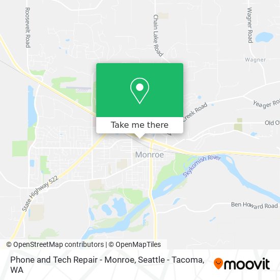 Mapa de Phone and Tech Repair - Monroe