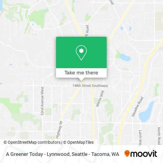 A Greener Today - Lynnwood map