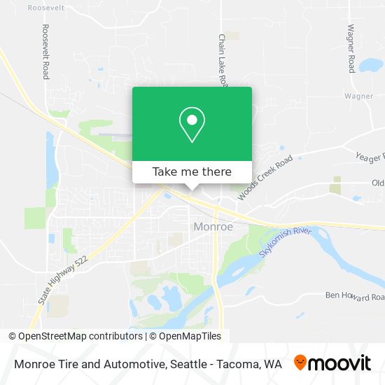 Monroe Tire and Automotive map