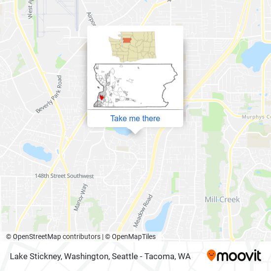 Lake Stickney, Washington map