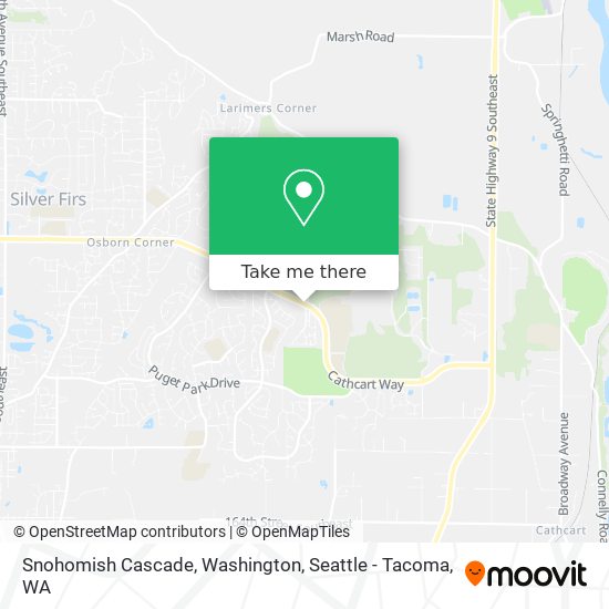 Snohomish Cascade, Washington map