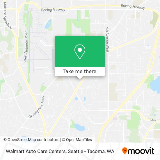 Mapa de Walmart Auto Care Centers