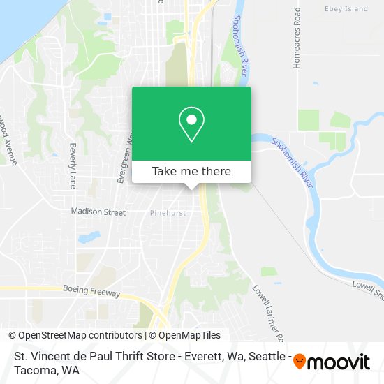 St. Vincent de Paul Thrift Store - Everett, Wa map