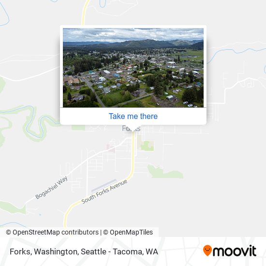 Mapa de Forks, Washington