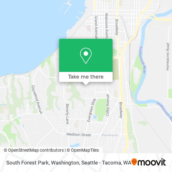 South Forest Park, Washington map