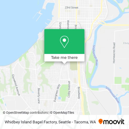 Mapa de Whidbey Island Bagel Factory