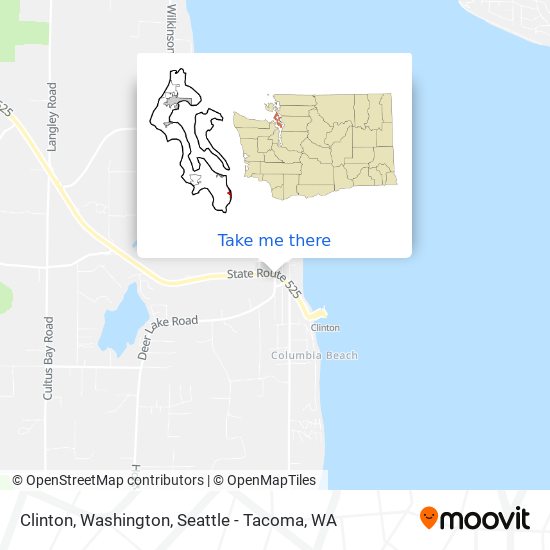 Mapa de Clinton, Washington