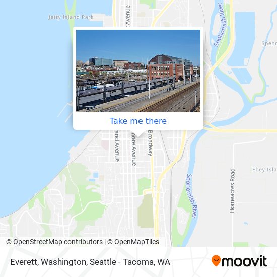 Everett, Washington map
