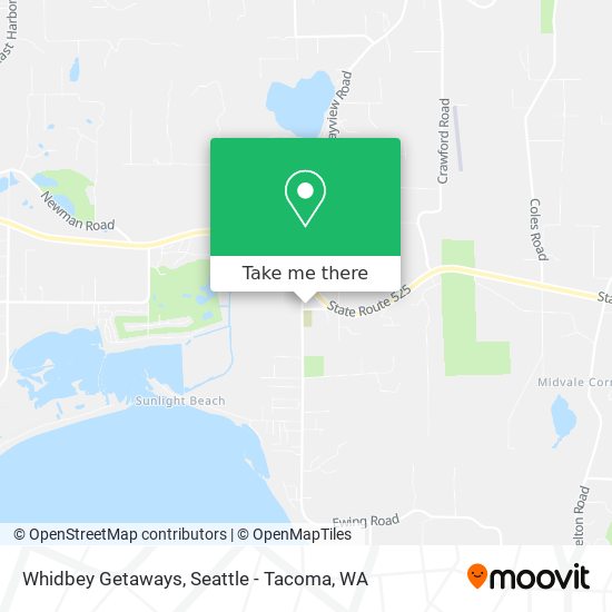 Whidbey Getaways map