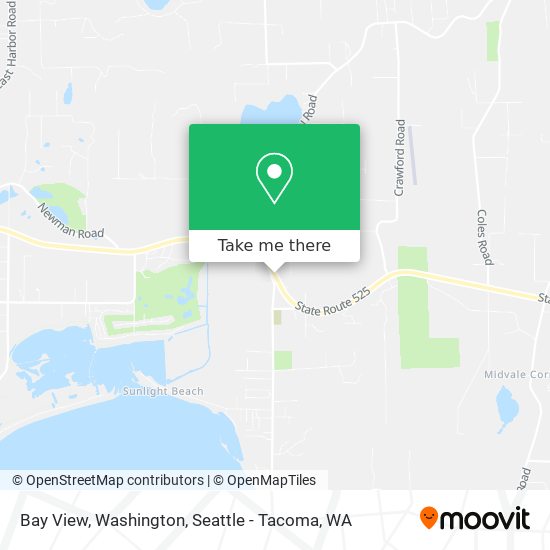 Bay View, Washington map
