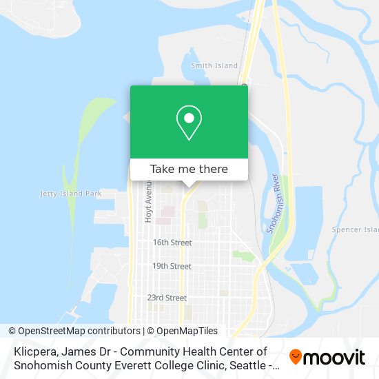 Klicpera, James Dr - Community Health Center of Snohomish County Everett College Clinic map