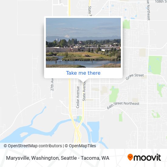 Marysville, Washington map