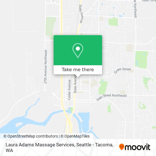 Laura Adams Massage Services map