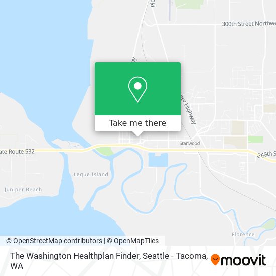 Mapa de The Washington Healthplan Finder