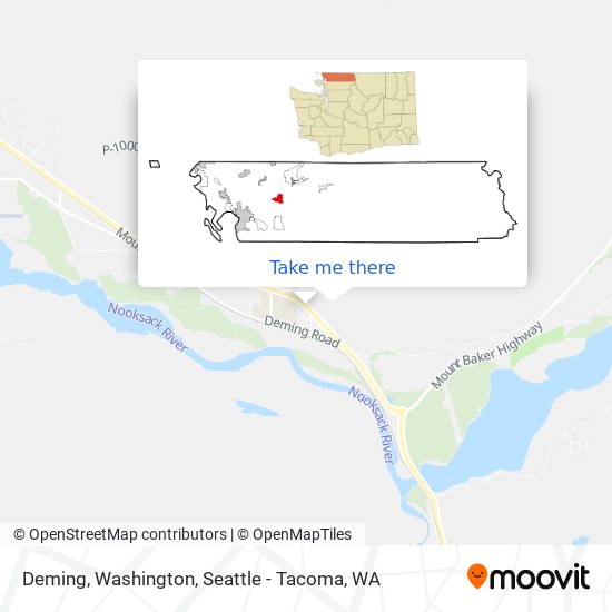 Deming, Washington map