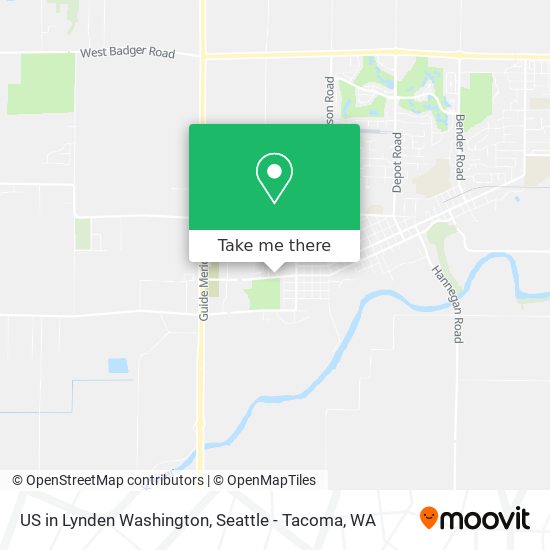 US in Lynden Washington map