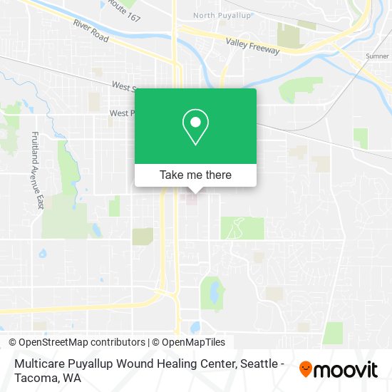 Mapa de Multicare Puyallup Wound Healing Center