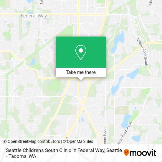 Seattle Children's South Clinic in Federal Way map