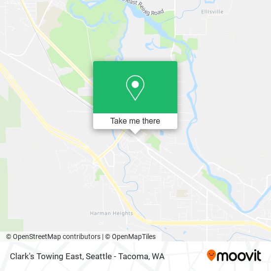 Clark's Towing East map