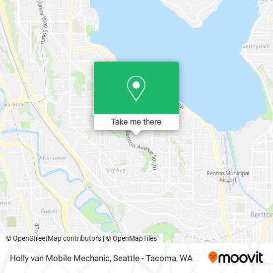 Mapa de Holly van Mobile Mechanic