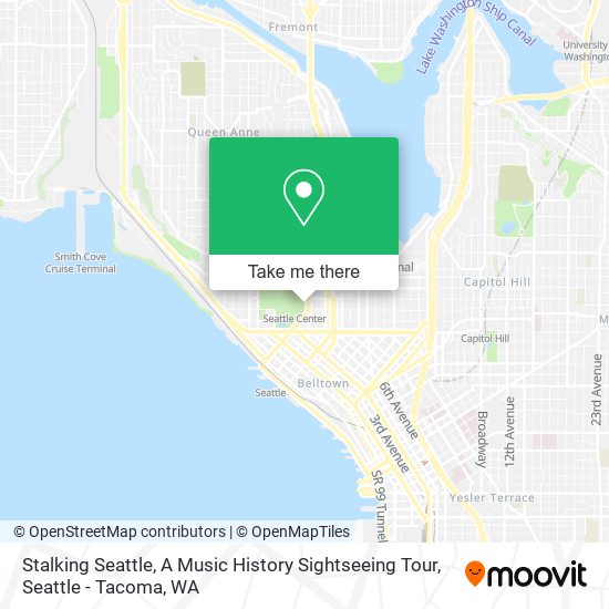 Stalking Seattle, A Music History Sightseeing Tour map
